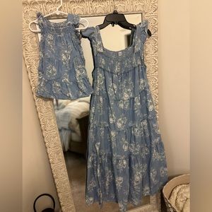 Old Navy Mommy and Mini Matching Dresses women’s large and 18-24m